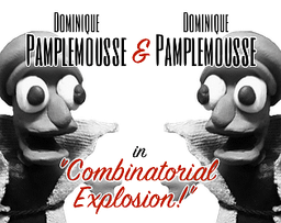 Logo: Dominique Pamplemousse & Dominique Pamplemousse in: "Combinatorial Explosion!"