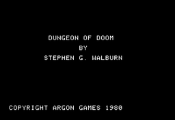 Logo: Dungeon of Doom