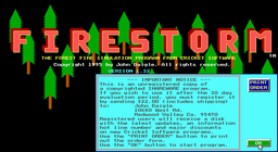Logo: Firestorm: The Forest Fire Simulation Program