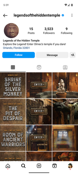Logo: Legends of the Hidden Temple Instadventure