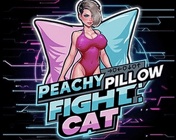 Logo: Peachy Pillow Fight: Cat