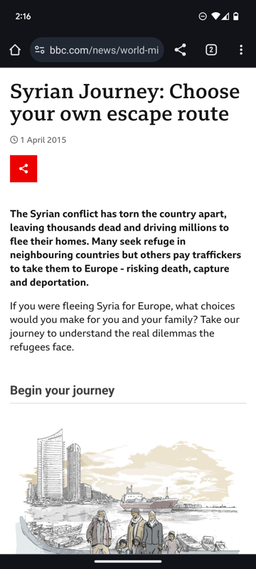 Logo: Syrian Journey: Choose your own escape route