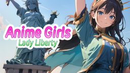 Logo: Anime Girls: Lady Liberty