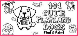 Logo: 101 Cute Playland Dogs: Find & Paint