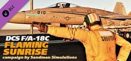 Logo: DCS: F/A-18C - Flaming Sunrise - Campaign by Sandman Simulations