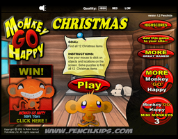 Logo: Monkey Go Happy: Christmas