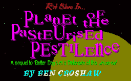Logo: Rob Blanc II: Planet of the Pasteurised Pestilence