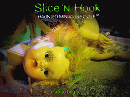 Logo: Slice 'N Hook: Haunted Miniature Golf
