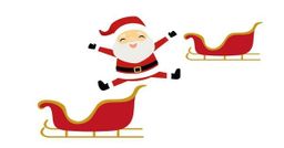 Logo: Sleigh Ride Surfin' Santa