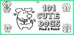 Logo: 101 Cute Dogs: Find & Paint