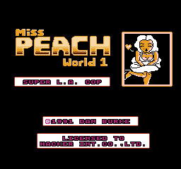 Logo: Miss. Peach World: L.A Cop