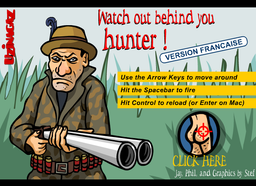 Logo: Watch out behind you hunter!