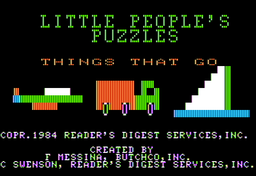 Logo: Little People's Puzzles: Things That Go