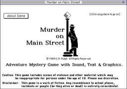 Logo: Murder on Main Street