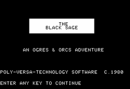 Logo: The Black Sage: An Ogre & Orcs Adventure