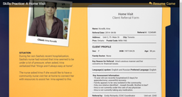 Logo: Skills Practice: A Home Visit