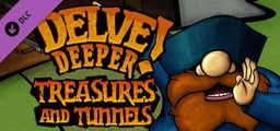 Logo: Delve Deeper! Treasures and Tunnels