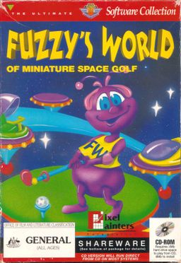 Logo: Fuzzy's World of Miniature Space Golf