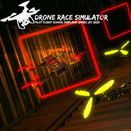 Logo: Drone Race Simulator: Pilot Flight School Airplane Games Jet 2023