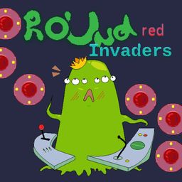 Logo: Round Invaders: Red