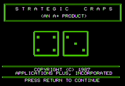Logo: Strategic Craps