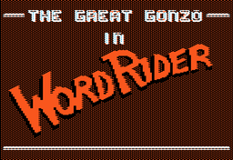 Logo: The Great Gonzo in Word Rider