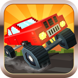 Logo: Blocky Racing: Race Block Cars on City Roads