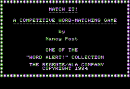 Logo: Match It!: A Competitive Word-Matching Game