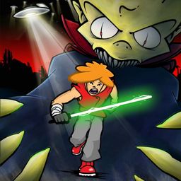 Logo: Don't Run With a Plasma Sword