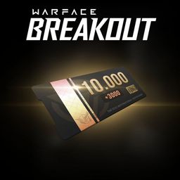 Logo: Warface: Breakout - 10,000 Coins (+3000 bonus)