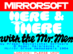 Logo: Here and There with the Mr. Men