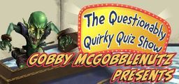Logo: Gobby McGobblenutz Presents: The Questionably Quirky Quiz Show