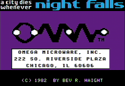 Logo: A City Dies Whenever Night Falls