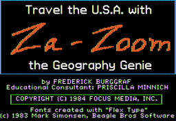 Logo: Travel the U.S.A. with Za-Zoom the Geography Genie