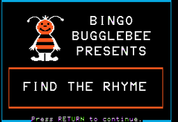 Logo: Bingo Bugglebee Presents: Find the Rhyme