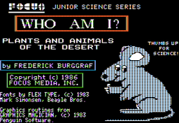 Logo: Who am I?: Plants and Animals of the Desert
