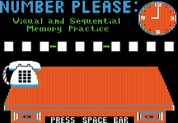 Logo: Number Please: Visual and Sequential Memory Practice