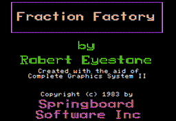 Logo: Early Games: Fraction Factory