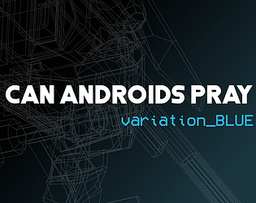 Logo: Can Androids Pray: variation_Blue