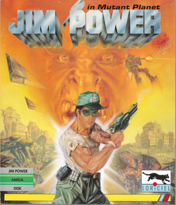 Logo: Jim Power in "Mutant Planet"