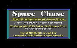 Logo: Space Chase: The Wild Adventures of Jason Storm - Part One DEMO: Hero for Hire!