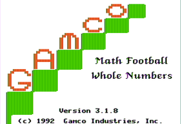 Logo: Math Football: Whole Numbers