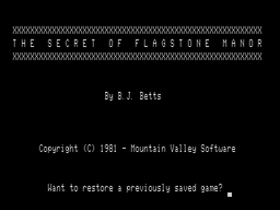 Logo: The Secret of Flagstone Manor