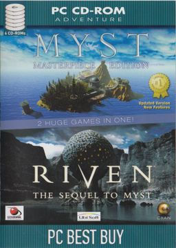 Logo: Myst: Masterpiece Edition + Riven: The Sequel to Myst
