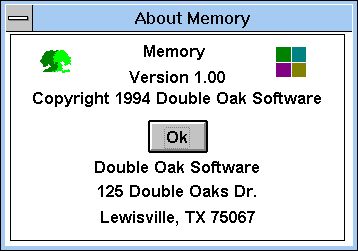 Game cover: Memory