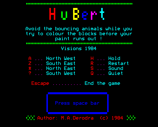Game cover: HuBert