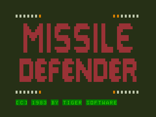Game cover: Missile Defender
