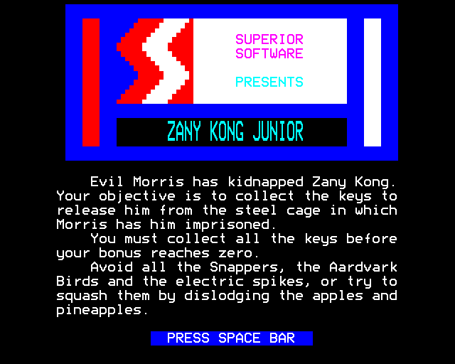 Game cover: Zany Kong Junior