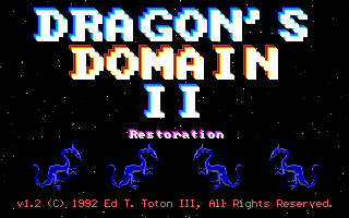 Game cover: The Dragon's Domain II: Restoration