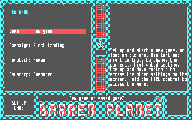 Game cover: Barren Planet